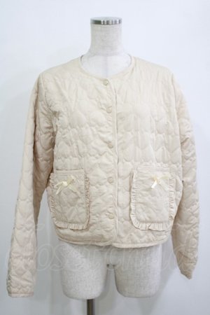 画像: m petit by misako / サンリオキャラクターズコラボ シナモロール タフタハートキルトジャケット M アイボリー H-25-10-27-059-LO-JA-NS-ZH