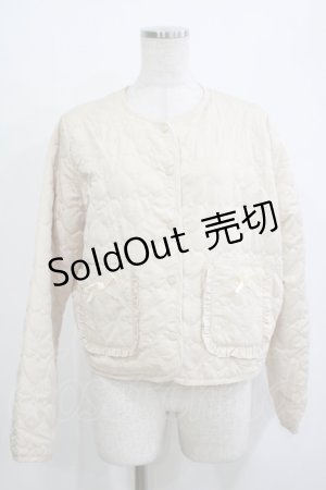 画像: m petit by misako / サンリオキャラクターズコラボ シナモロール タフタハートキルトジャケット M アイボリー H-25-10-27-059-LO-JA-NS-ZH