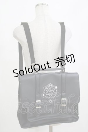 画像: Amavel / 古の魔術書サッチェルバッグ  ブラック H-25-10-27-069-CA-BG-NS-ZH