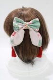 画像2: metamorphose / 花鳥風月〜乙女のはなごろも〜リボンバレッタ  翡翠（Jade Green) H-25-10-27-076-ME-AC-NS-ZH (2)