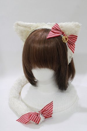 画像: BABY,THE STARS SHINE BRIGHT / Le petit chat blanc セット(みみとしっぽ)  オフ H-25-10-27-078-BA-ZA-NS-ZH