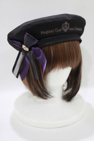 画像: Amavel / Magical Cosmic Cosmetic ベレー帽  ブラック H-25-10-27-079-CA-AC-NS-ZH