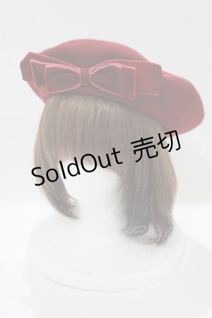 画像: Maria pipi / ベルベットリボンベレー  ボルドー H-25-10-27-080-EL-AC-NS-ZH