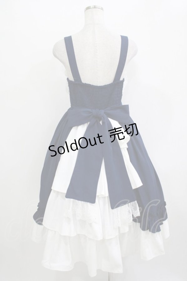 画像3: Chalmiere / 不思議の国のジャンパースカート M ネイビー H-25-10-27-001-PU-OP-NS-ZH (3)