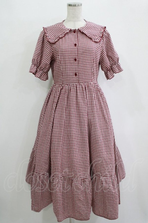 画像1: m petit by misako / AM*ギンガムCHKワンピース M レッド H-25-10-27-011-LO-OP-NS-ZH (1)