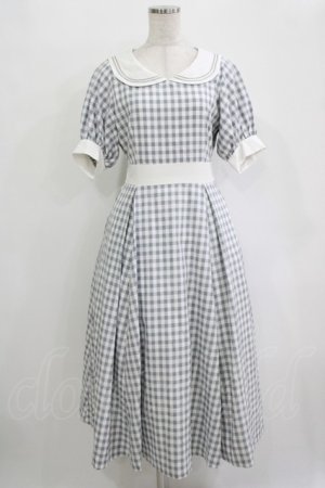 画像: Maison de FLEUR Petite Robe canone / セーラーカラーギンガムワンピース S Sax H-25-10-27-013-EL-OP-NS-ZH
