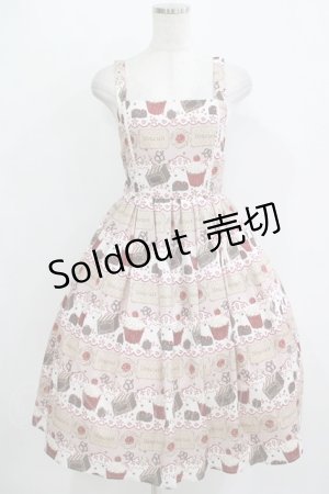 画像: axes femme kawaii / お菓子柄ジャンパースカート M ピンク H-25-10-27-003-AX-OP-NS-ZH