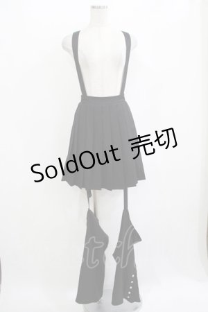 画像: Amavel / Rockin' Girl レッグカバー付きスカパン Free ブラック H-25-10-27-020-CA-SK-NS-ZH