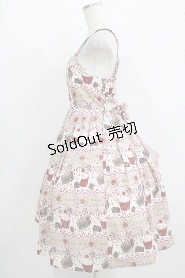 画像2: axes femme kawaii / お菓子柄ジャンパースカート M ピンク H-25-10-27-003-AX-OP-NS-ZH (2)