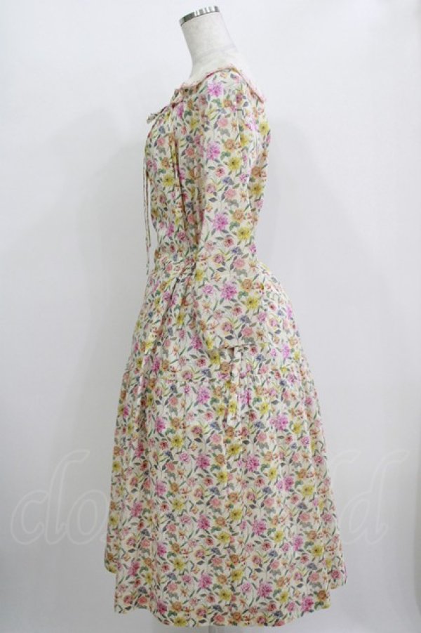 画像2: Jane Marple Dans Le Salon / Gouache gardenのタブリエドレス  アイボリー H-25-10-28-030-JM-OP-KB-ZH (2)