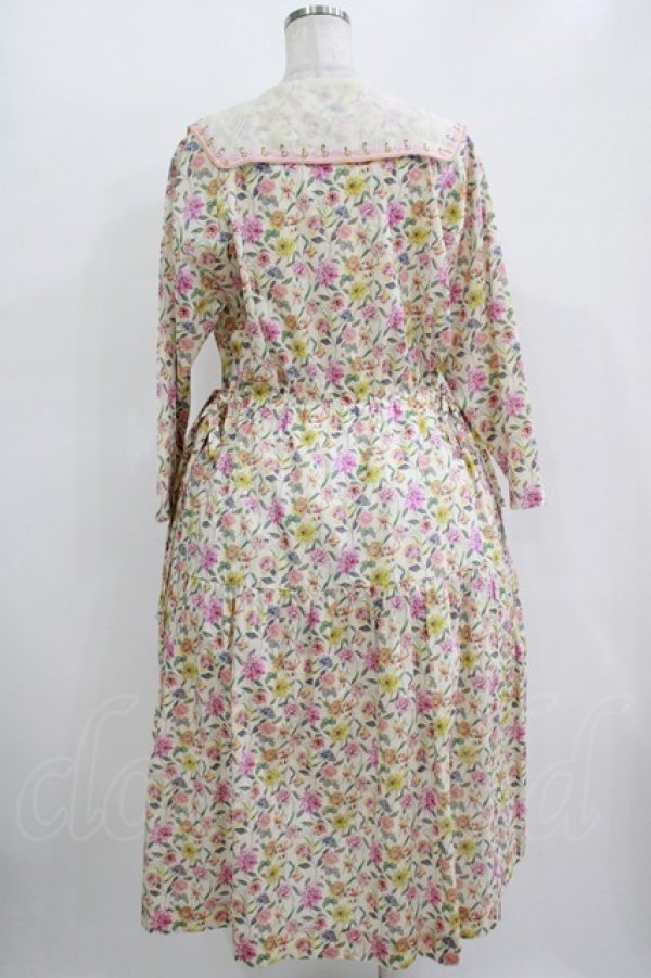 画像3: Jane Marple Dans Le Salon / Gouache gardenのタブリエドレス  アイボリー H-25-10-28-030-JM-OP-KB-ZH (3)