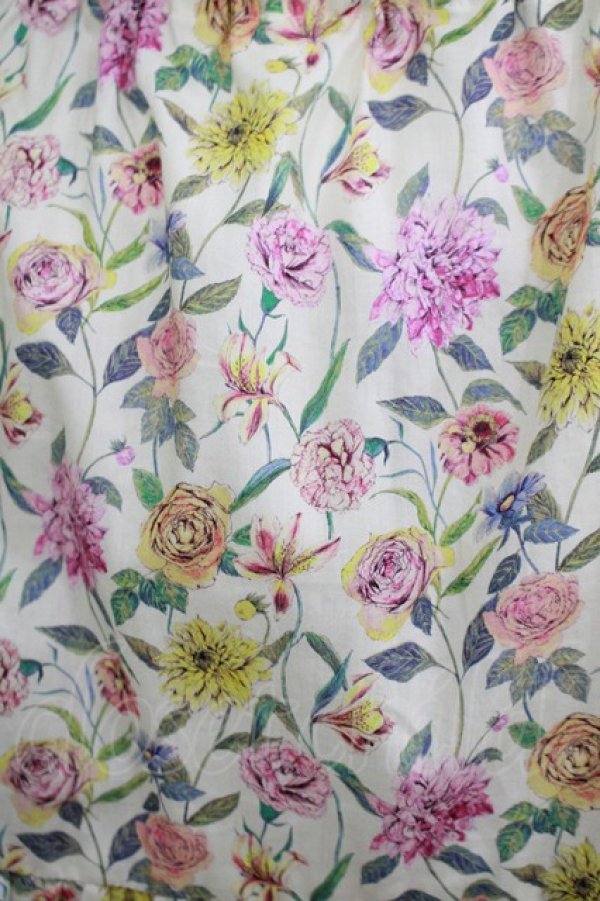 画像4: Jane Marple Dans Le Salon / Gouache gardenのタブリエドレス  アイボリー H-25-10-28-030-JM-OP-KB-ZH (4)