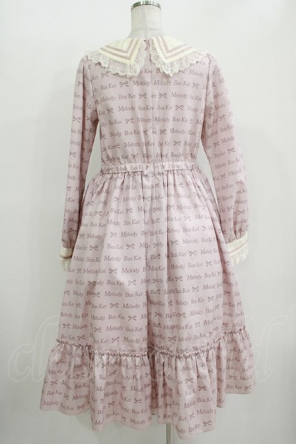 画像3: Melody BasKet / ロゴ＆リボンワンピース  ピンク H-25-10-28-032-LO-OP-KB-ZH (3)
