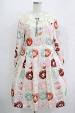 画像: Leur Getter / Pastel Donuts袖付きワンピース M グレー H-25-10-28-035-LU-OP-KB-ZH