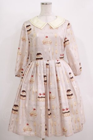 画像: Leur Getter / Cream Choux Puff袖付ワンピース M グレー H-25-10-28-039-LU-OP-KB-ZH