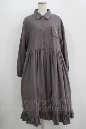 画像: merry jenny / bearポケットシャツワンピース  ラベンダー H-25-10-28-043-LO-OP-KB-ZH