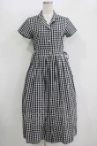画像1: merry jenny / ギンガムシャツワンピース  黒 H-25-10-28-044-LO-OP-KB-ZH (1)
