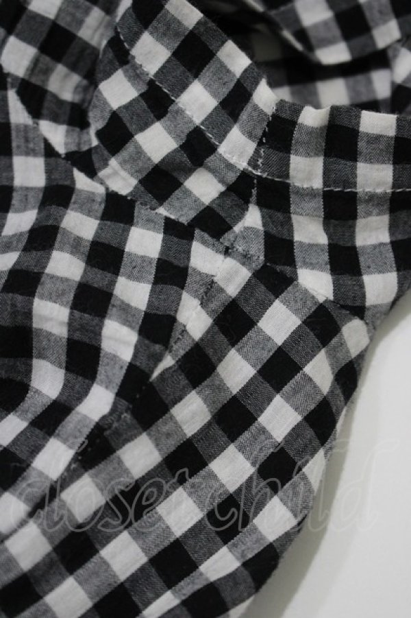 画像4: merry jenny / ギンガムシャツワンピース  黒 H-25-10-28-044-LO-OP-KB-ZH (4)