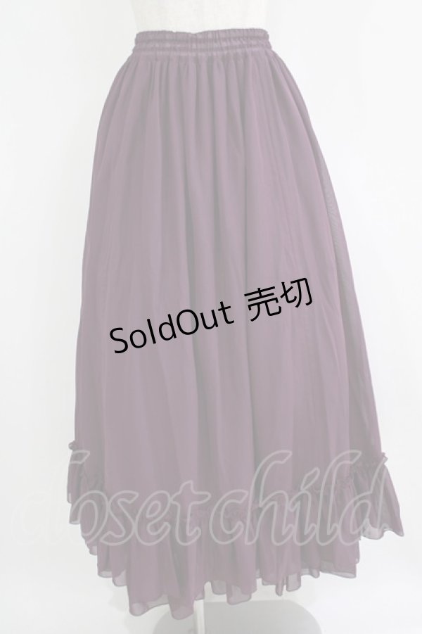画像1: ATELIER PIERROT / ロングバッスルスカート  パープル H-25-10-28-047-EL-SK-KB-ZH (1)