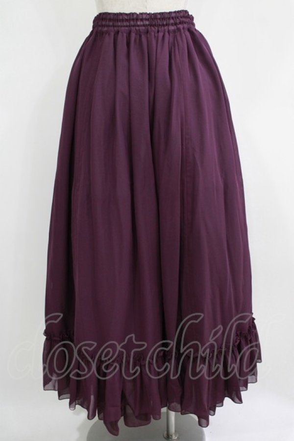 画像3: ATELIER PIERROT / ロングバッスルスカート  パープル H-25-10-28-047-EL-SK-KB-ZH (3)