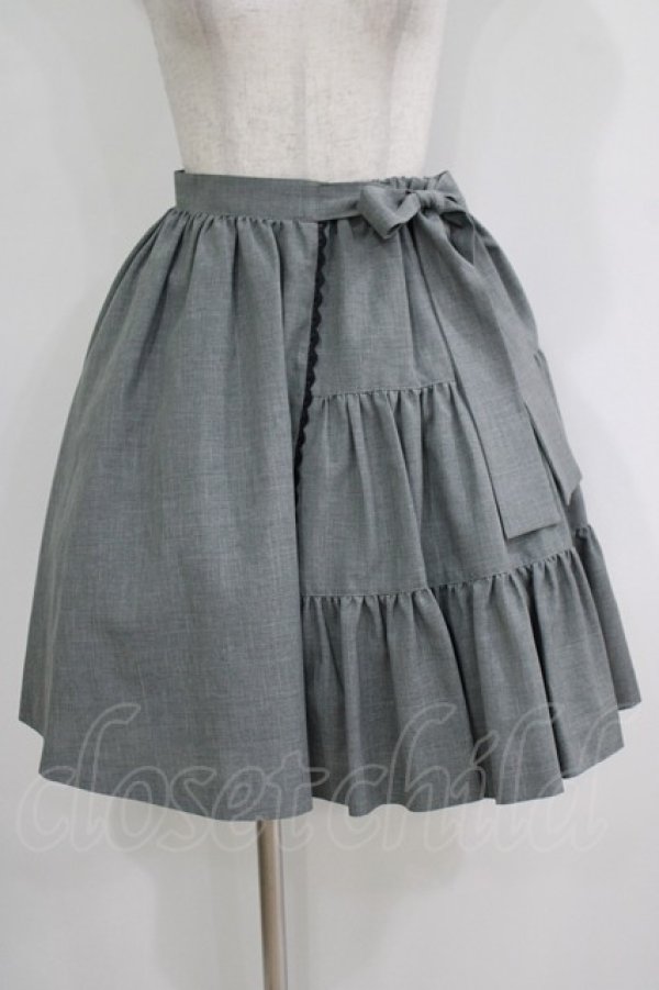 画像1: MIHO MATSUDA / アシメフリルスカート  グレー H-25-10-28-054-GO-SK-KB-ZH (1)