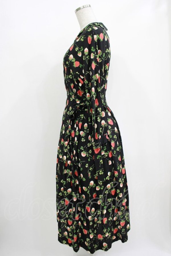画像2: Jane Marple / Fortune gardeｎ side ribbon dress M ブラック H-25-10-28-006-JM-OP-ET-ZH (2)