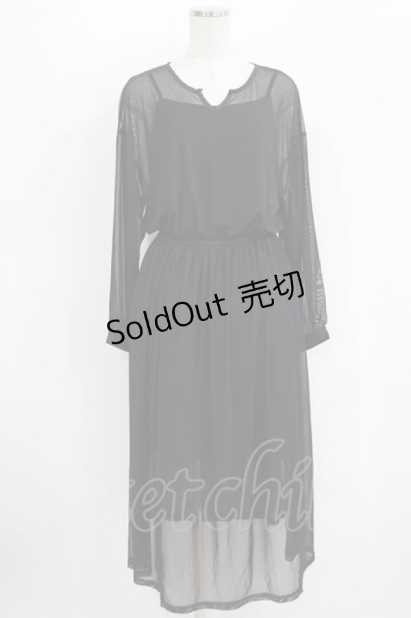 画像1: merry jenny / シアーワンピース F 黒 H-25-10-28-055-LO-OP-KB-ZH (1)