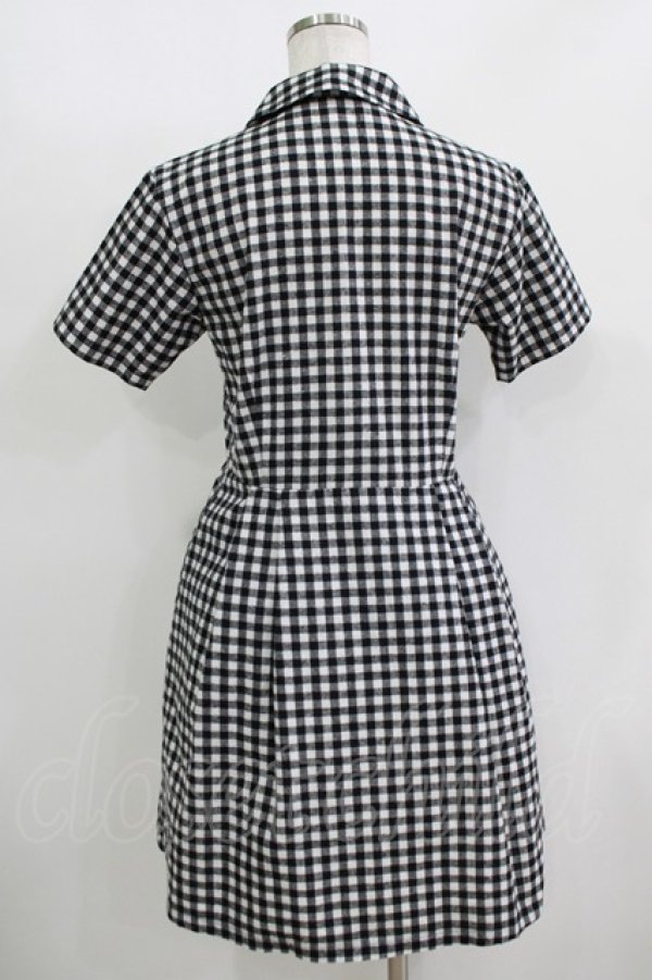 画像3: merry jenny / ギンガムシャツワンピース  ブラック H-25-10-28-056-LO-OP-KB-ZH (3)