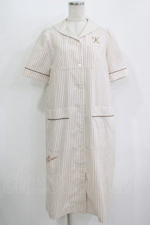 画像: Katie / ICECREAM SHOP uniform  ベージュストライプ H-25-10-28-059-LO-OP-KB-ZH