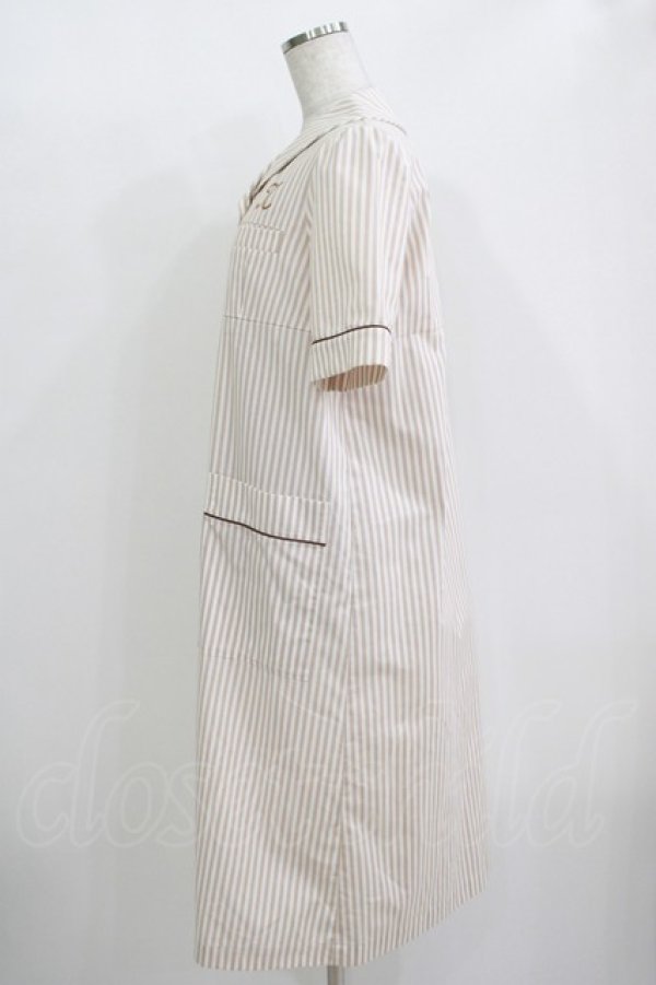 画像2: Katie / ICECREAM SHOP uniform  ベージュストライプ H-25-10-28-059-LO-OP-KB-ZH (2)