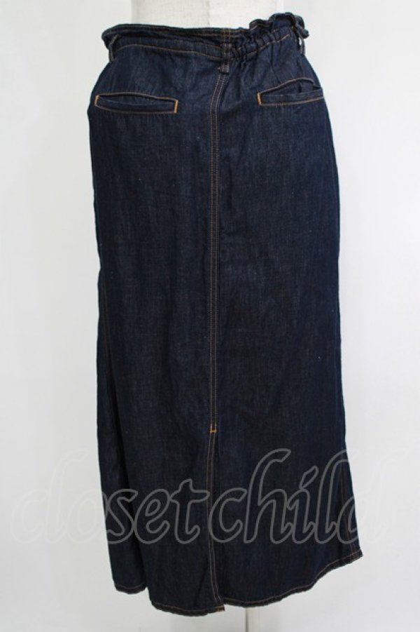 画像3: Jane Marple Dans Le Salon / コットンリネンデニムバギースカート  インディゴ H-25-10-28-061-JM-SK-KB-ZH (3)