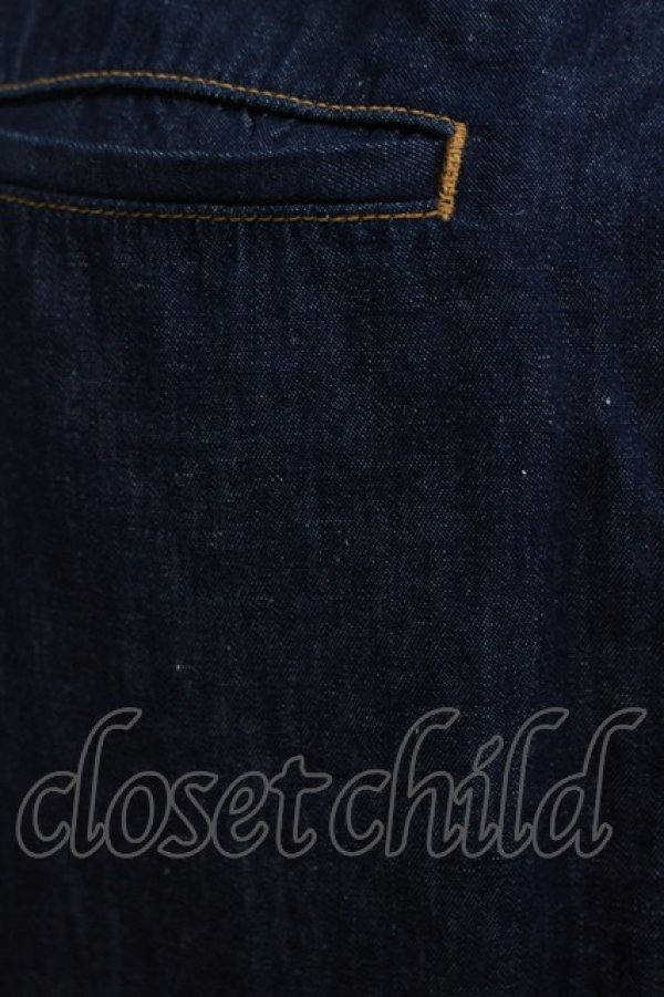 画像4: Jane Marple Dans Le Salon / コットンリネンデニムバギースカート  インディゴ H-25-10-28-061-JM-SK-KB-ZH (4)
