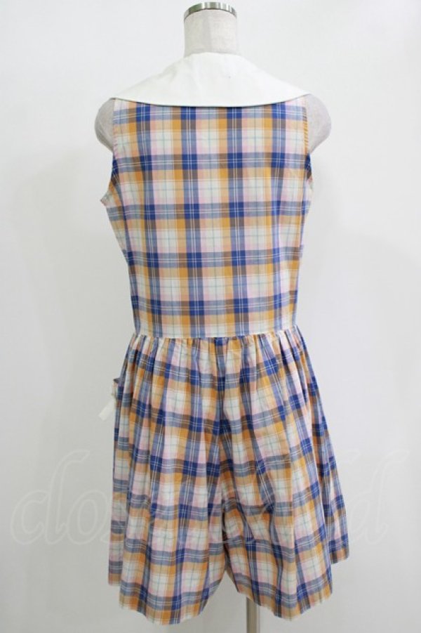 画像3: Katie / SHAKE A CHECK! play suit - ブルー H-25-10-28-063-LO-OP-KB-ZH (3)