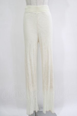 画像: merry jenny / シアーニットラメメロウパンツ  アイボリー H-25-10-28-064-LO-PA-KB-ZH