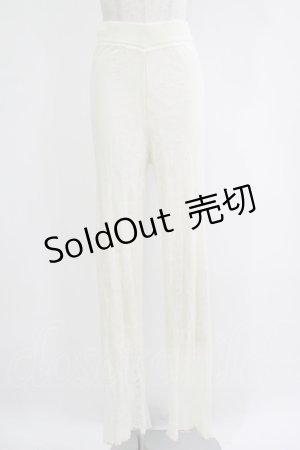 画像: merry jenny / シアーニットラメメロウパンツ  アイボリー H-25-10-28-064-LO-PA-KB-ZH