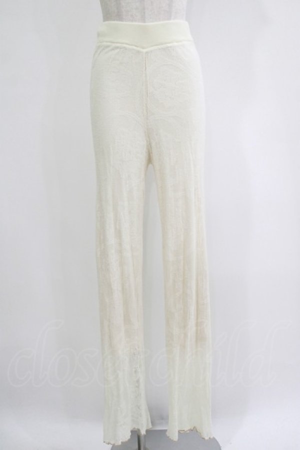 画像1: merry jenny / シアーニットラメメロウパンツ  アイボリー H-25-10-28-064-LO-PA-KB-ZH (1)