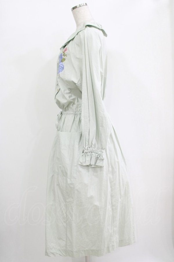 画像2: Jane Marple Dans Le Salon / Jardin Des Fleurs Embroideryドレス  ミント H-25-10-28-007-JM-OP-KB-ZH (2)