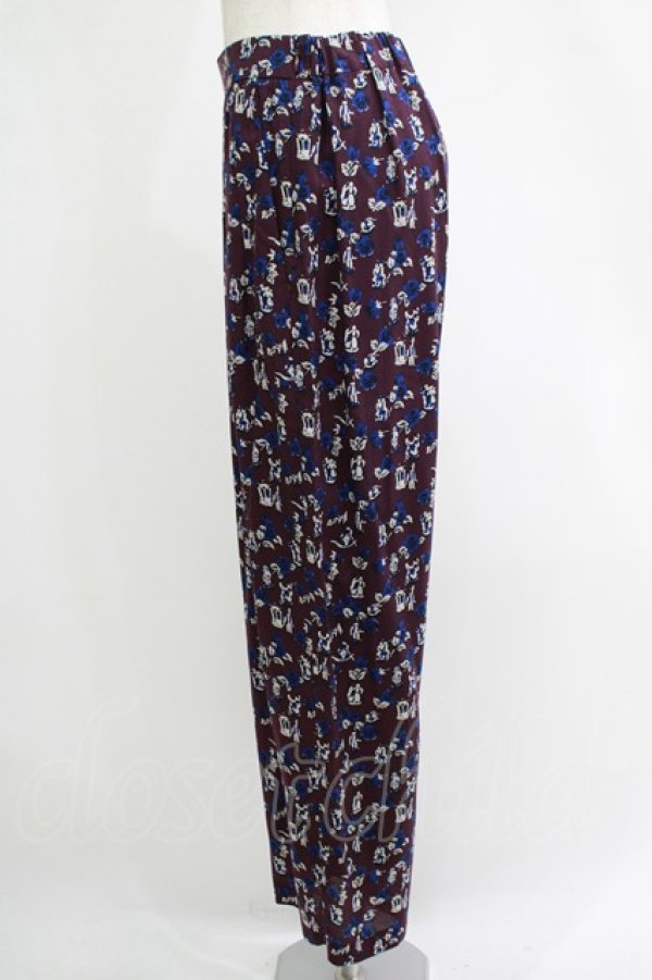 画像2: Jane Marple Dans Le Salon / Dance with roses dress pants  ボルドー H-25-10-28-067-JM-PA-KB-ZH (2)