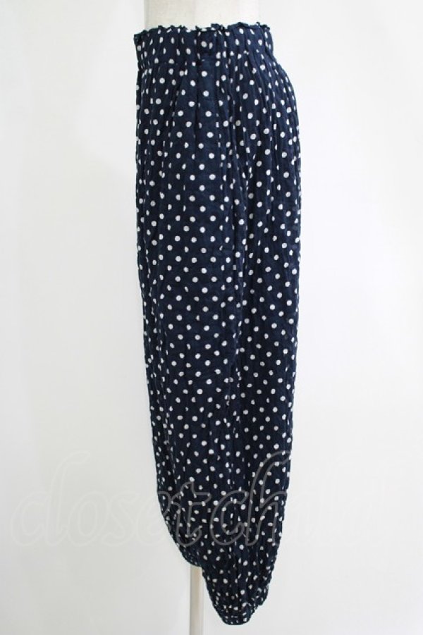 画像2: Jane Marple Dans Le Salon / Polka dotsフラッフィーパンツ  ネイビー H-25-10-28-068-JM-PA-KB-ZH (2)