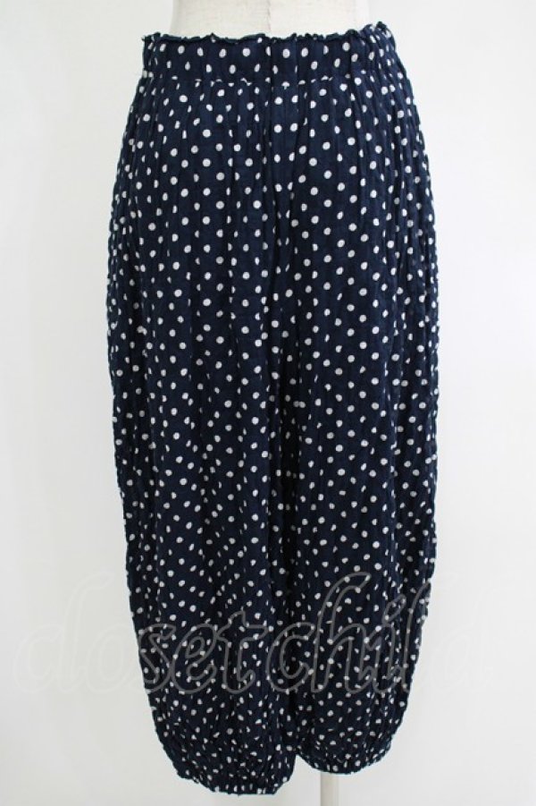 画像3: Jane Marple Dans Le Salon / Polka dotsフラッフィーパンツ  ネイビー H-25-10-28-068-JM-PA-KB-ZH (3)