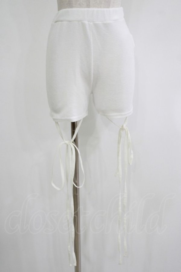 画像1: lilLilly / クロスリボンショートパンツ  WHITE H-25-10-28-071-LO-PA-KB-ZH (1)