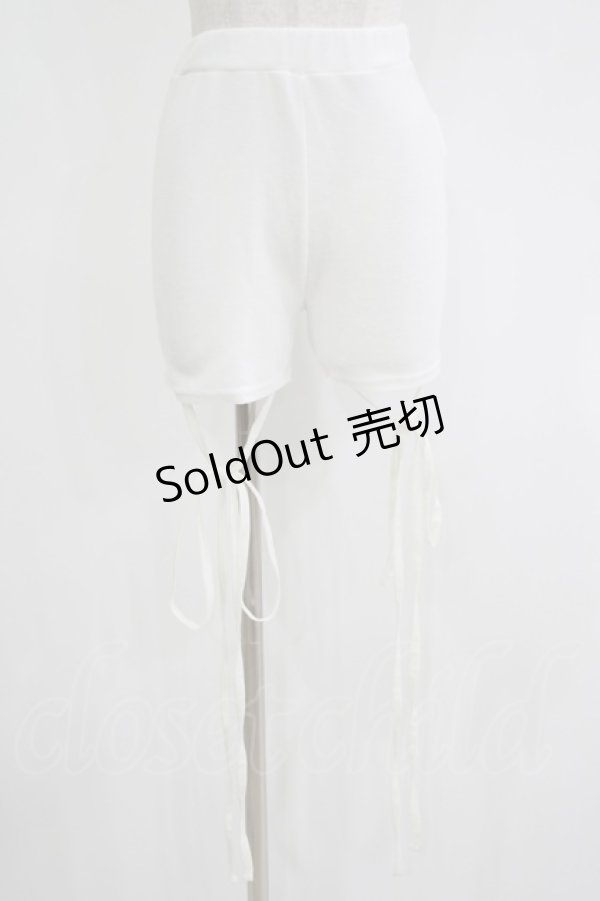 画像1: lilLilly / クロスリボンショートパンツ  WHITE H-25-10-28-071-LO-PA-KB-ZH (1)