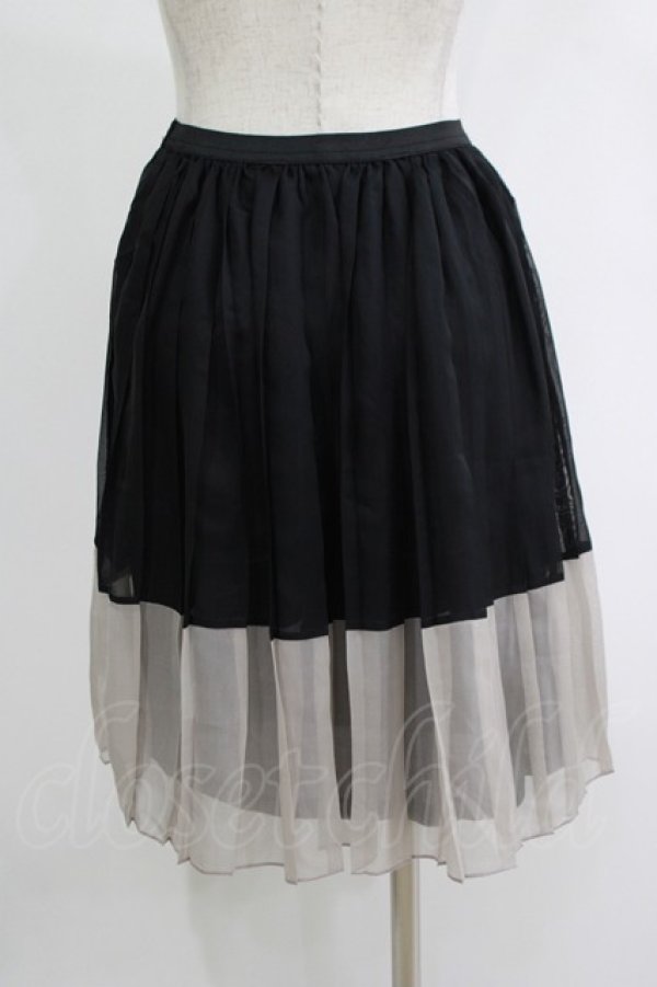 画像3: MARBLE / 配色ペチコート  黒×グレー H-25-10-28-073-GO-SK-KB-ZH (3)