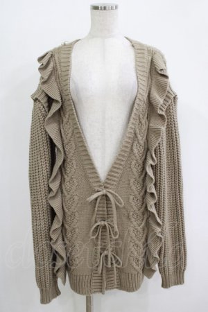 画像: merry jenny / フリルリボン2Wayカーディガン  ベージュ H-25-10-28-076-LO-TO-KB-ZH