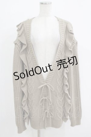 画像: merry jenny / フリルリボン2Wayカーディガン  ベージュ H-25-10-28-076-LO-TO-KB-ZH