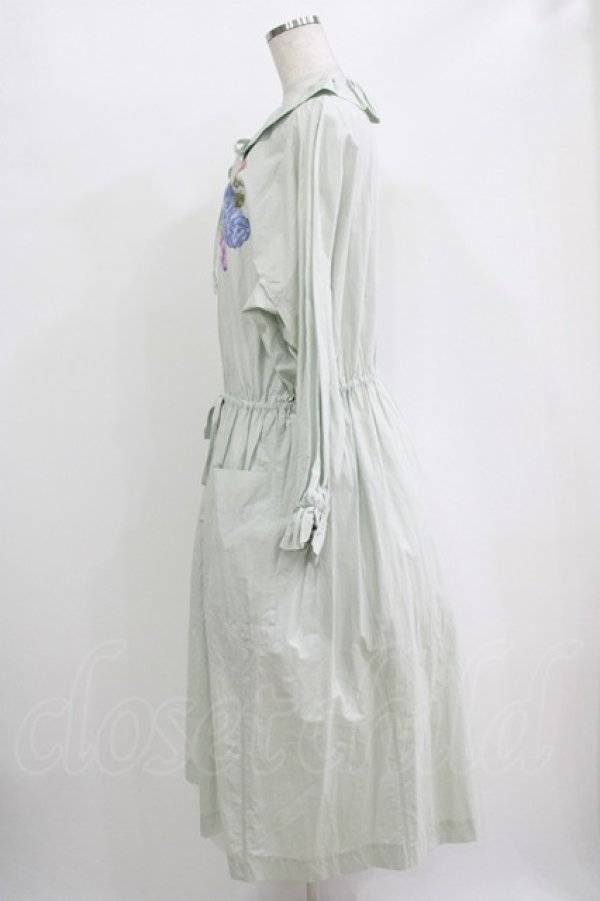 画像2: Jane Marple Dans Le Salon / Jardin Des Fleurs Embroideryドレス  ミント H-25-10-28-009-JM-OP-KB-ZH (2)