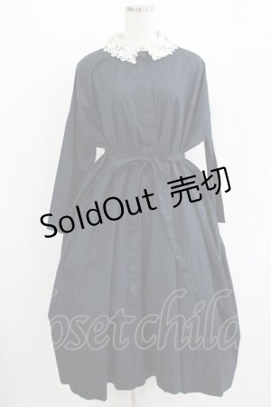 画像: Jane Marple Dans Le Salon / レースカラーサックドレス  ネイビー H-25-10-28-010-JM-OP-KB-ZH