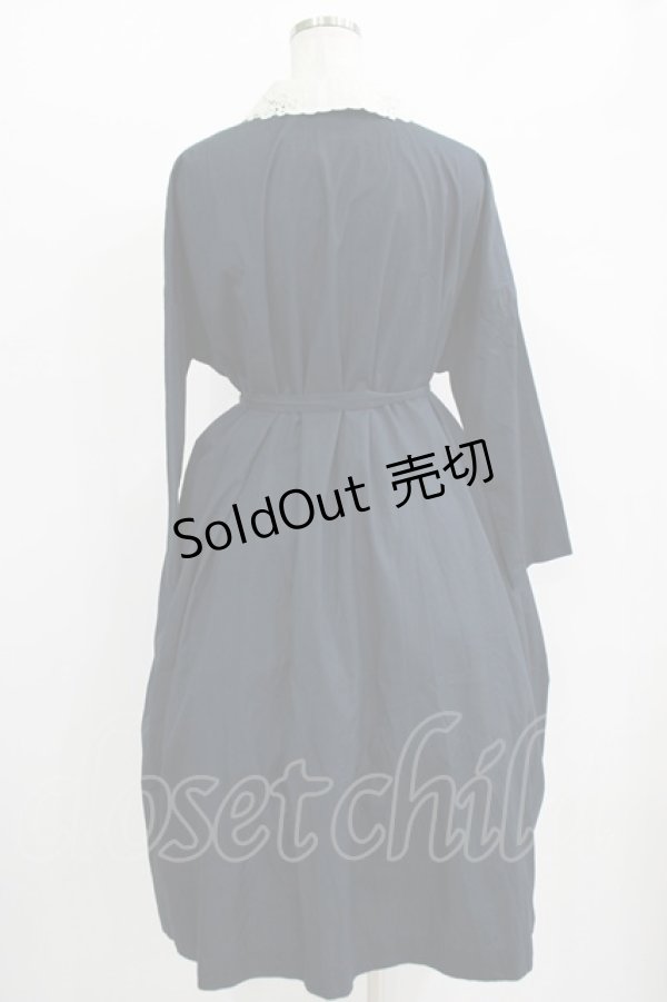 画像3: Jane Marple Dans Le Salon / レースカラーサックドレス  ネイビー H-25-10-28-010-JM-OP-KB-ZH (3)