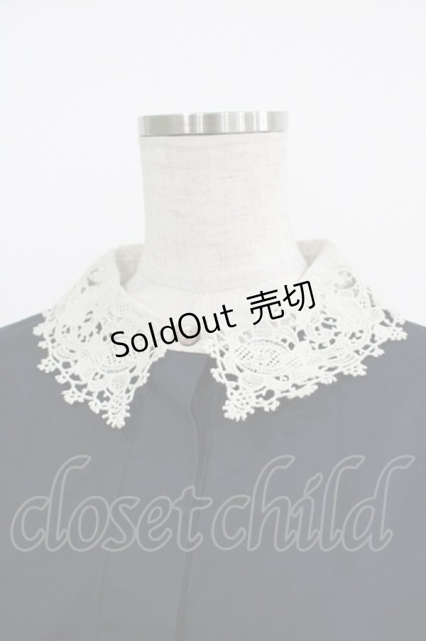 画像4: Jane Marple Dans Le Salon / レースカラーサックドレス  ネイビー H-25-10-28-010-JM-OP-KB-ZH (4)