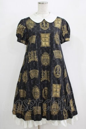 画像: Jane Marple / チェスゴアードワンピース  黒 H-25-10-28-011-JM-OP-KB-ZH